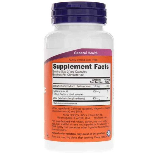 Hyaluronic Acid 50 Mg, NOW Foods